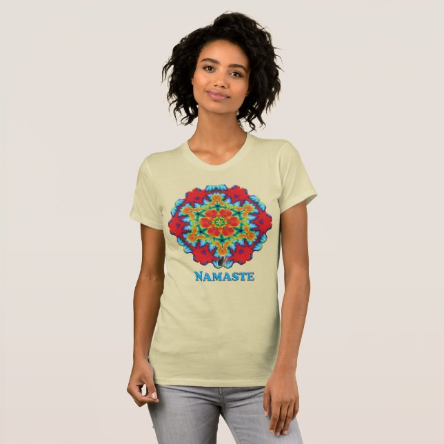 Rosey Namaste Kaleidoscope T-shirt (Hel framsida)
