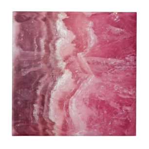 Rosey rosa kvartkristall kakelplatta