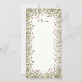 Rosh Hashana Blommigt Inspired Menu-kort Tack Kort