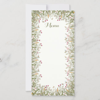 Rosh Hashana Blommigt Inspired Menu-kort Tack Kort