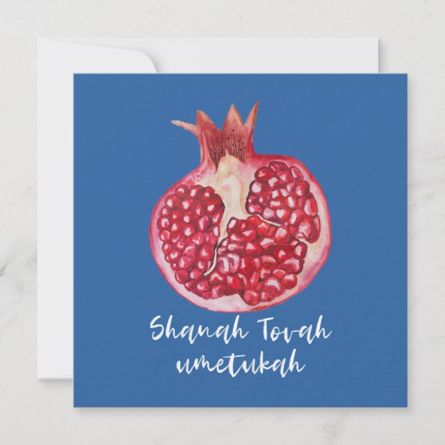 Rosh Hashana Hebrew Önskemål Shana Tovah Julkort (Framsida)