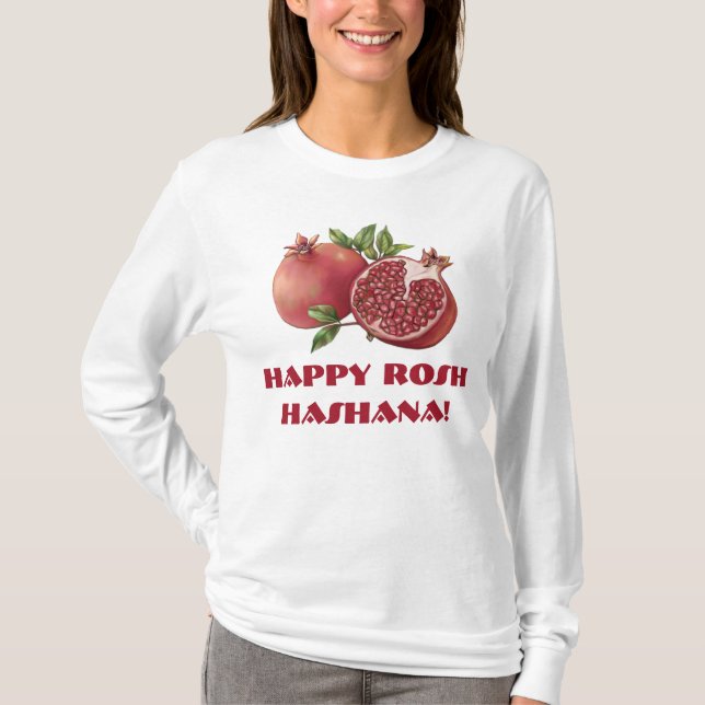 Rosh Hashana Jewish New Year Pomegranate Shirt T Shirt (Framsida)