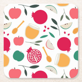 Rosh Hashana Underlägg Papper Kvadrat