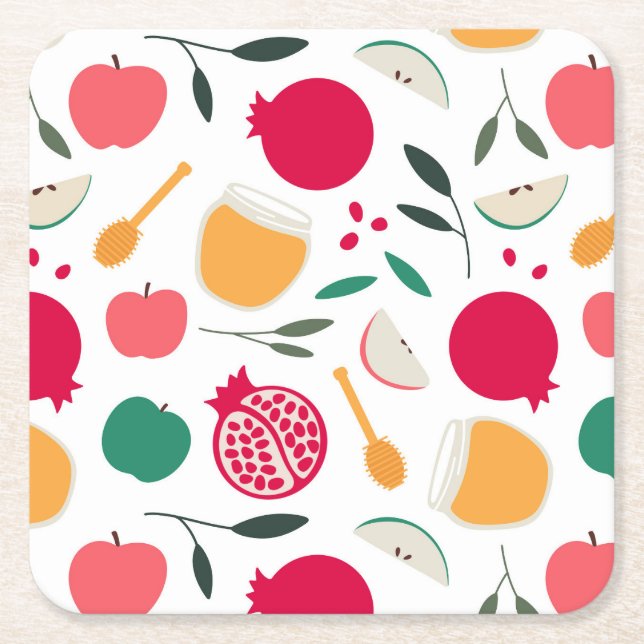 Rosh Hashana Underlägg Papper Kvadrat (Framsidan)