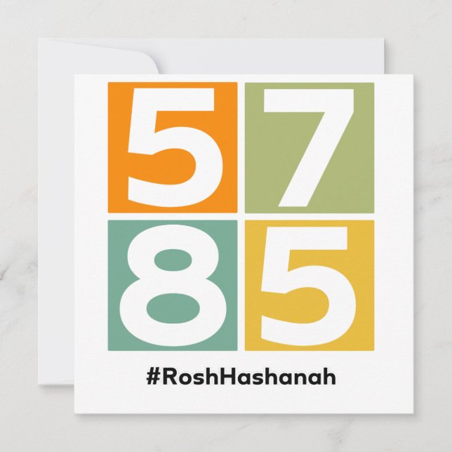 Rosh Hashanah 5785 judisk nyår Julkort (Framsida)