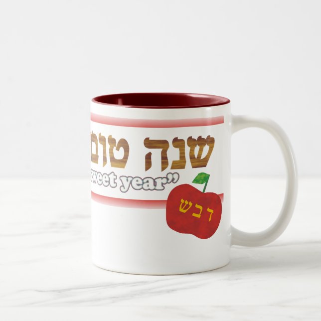 Rosh Hashanah Anpassade Två-Tonad Mugg (Höger)