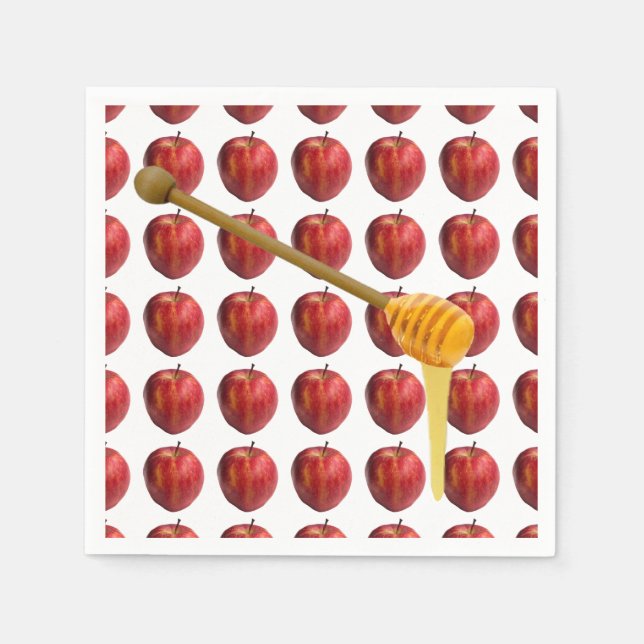 Rosh Hashanah Apples & Honung Pappersservett (Framsidan)