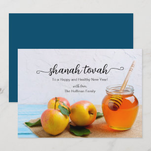 Rosh Hashanah Apples Honungsjudisk nyårskort Inbjudningar