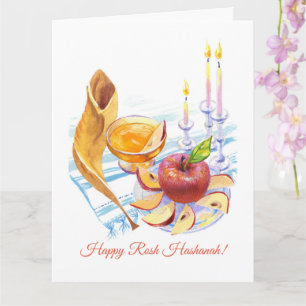 Rosh Hashanah år konstnärlig Kort