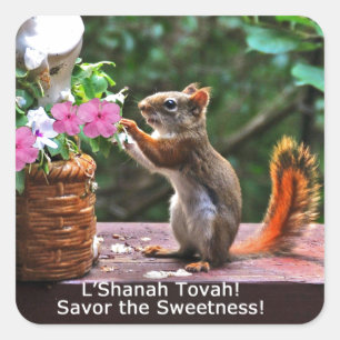 Rosh Hashanah Cards gåvor Fyrkantigt Klistermärke
