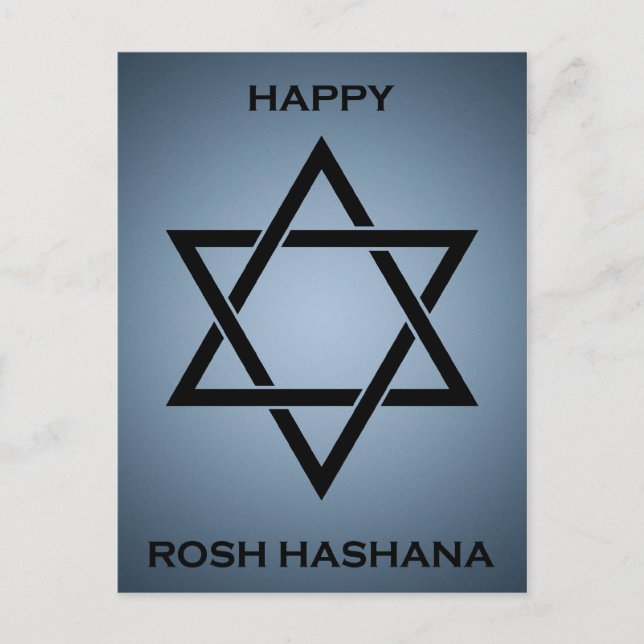 Rosh hashanah (David stjärna) Helg Vykort (Framsida)