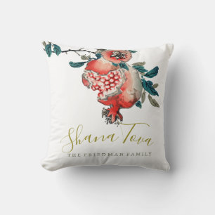 Rosh Hashanah Elegant New Year Pomegranate Kudde