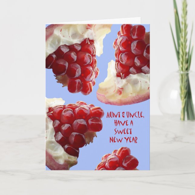 Rosh Hashanah för faster och farbror, Granatäpple Helgkort (Framsida)