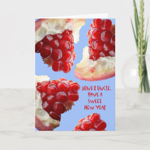 Rosh Hashanah för faster och farbror, Granatäpple Helgkort