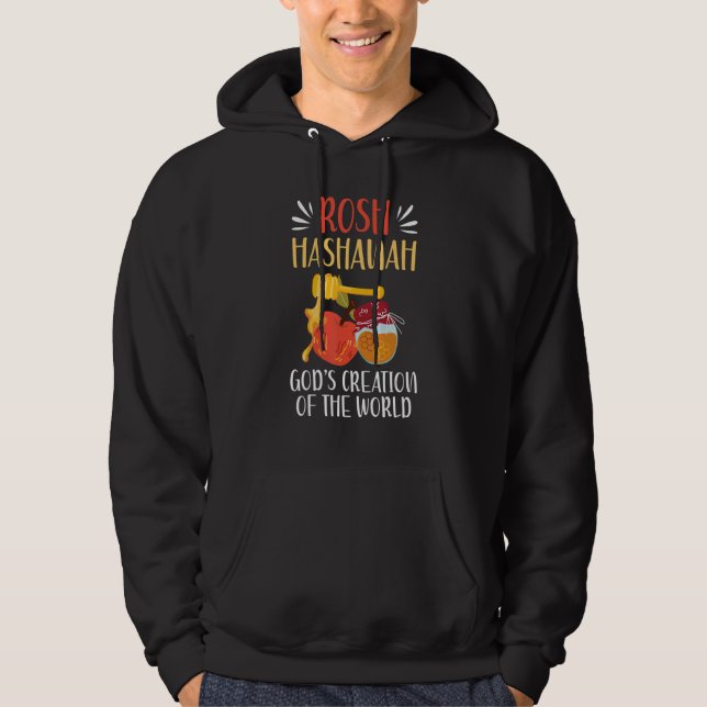 Rosh Hashanah God's Creation Of The World Jewish N Hoodie (Framsida)