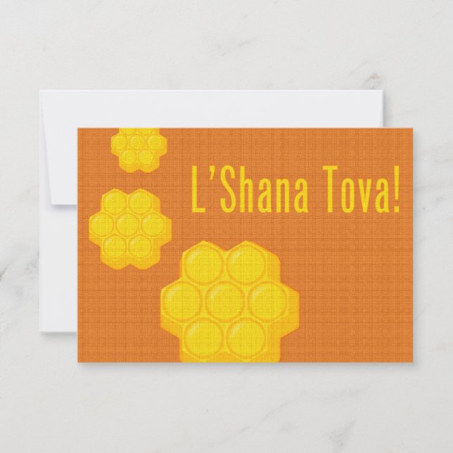 rosh hashanah honeycombi inbjudningar (Framsida)