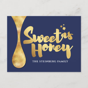 Rosh Hashanah Jewish Hebrew New Year Post Card Helg Vykort