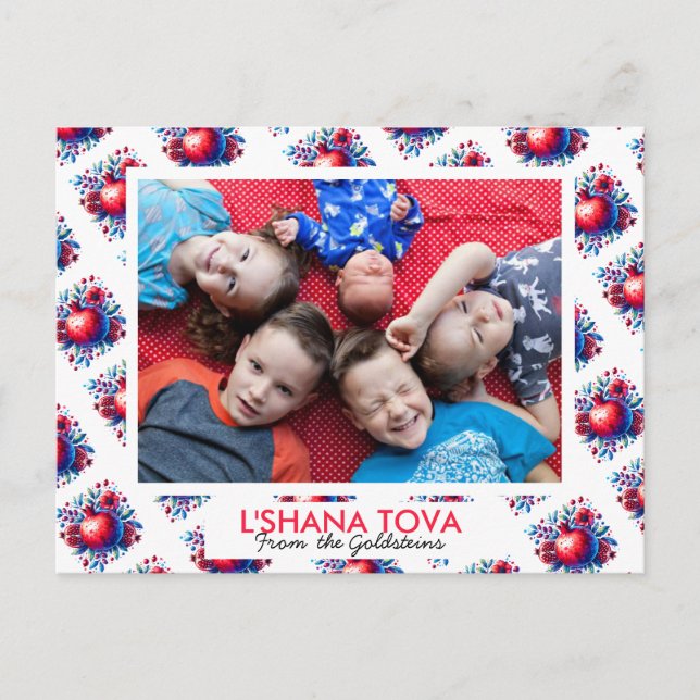 Rosh Hashanah Jewish New Year Family Photo Helg Vykort (Framsida)