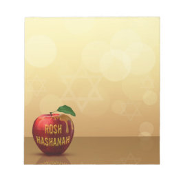 Rosh Hashanah Jewish New Year Honung Apple Anteckningsblock