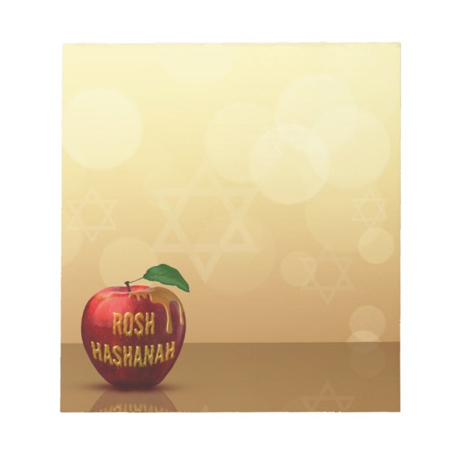 Rosh Hashanah Jewish New Year Honung Apple Anteckningsblock (Framsida)
