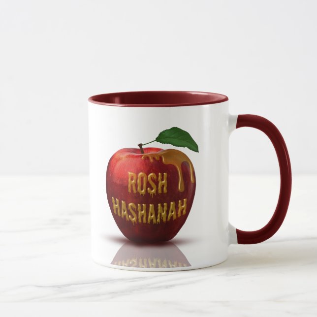 Rosh Hashanah Jewish New Year Honung Apple Mugg (Höger)