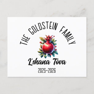 Rosh Hashanah Jewish New Year Personlig Namn Ho Helg Vykort