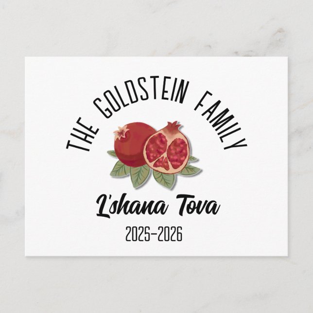 Rosh Hashanah Jewish New Year Personlig Namn Ho Helg Vykort (Framsida)