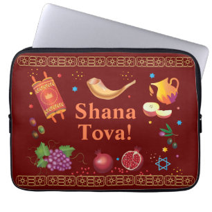 Rosh Hashanah Jewish New Year Shana Tova Laptop Fodral