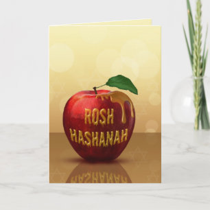 Rosh Hashanah judisk nyår honung äpple Helgkort