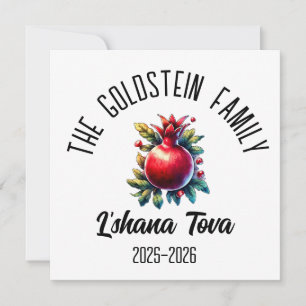 Rosh Hashanah judisk nyår Personligt namn Ho Julkort