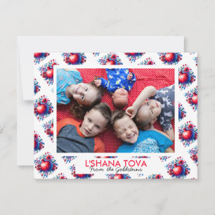 Rosh Hashanah judisk nyårs familjefoto Julkort