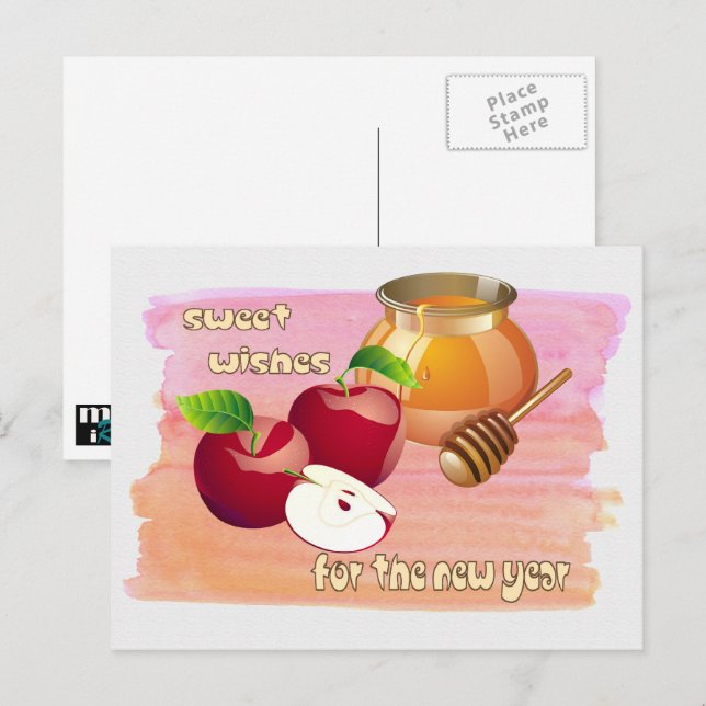 Rosh Hashanah | Judiska nyår Vykort (Fram/baksida)