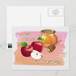 Rosh Hashanah Judiska nyår Vykort