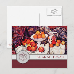 Rosh Hashanah Judiskt nyår finkonst Helg Vykort
