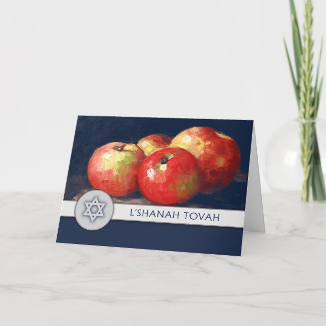 Rosh Hashanah. Judiskt nyår finkonst Helgkort (Framsida)