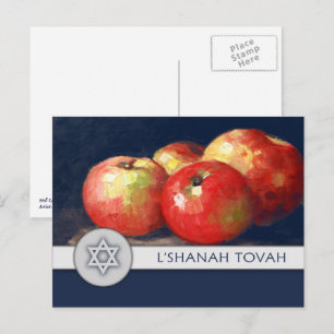 Rosh Hashanah   Judiskt nyår fint konstverk Helg Vykort