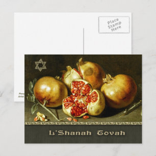 Rosh Hashanah. Judiskt nyår fint konstverk Helg Vykort