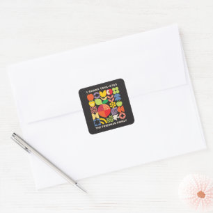Rosh Hashanah l'Shana Tova Jewish New Year Sticker Fyrkantigt Klistermärke