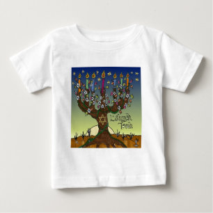 Rosh Hashanah L'Shanah Tovah Livets träd Menorah Tröja