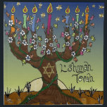 Rosh Hashanah L'Shanah Tovah Livets träd Menorah Tygservett<br><div class="desc">Du tittar på Lee Hiller-designsamlingen av Hem- och Office Decor,  Apparel,  Gifts and Collectibles. Utformningen omfattar Lee Hiller Photography och Mixed Media Digital Art Collection. Du kan visa hennes naturfotografi på http://HikeOurPlanet.com/ och följa hennes vandrande blogg i Hett Vår nationalpark.</div>