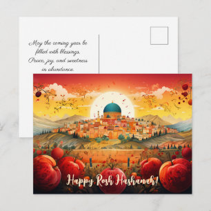 ✡️ Rosh Hashanah med Dome of Sten & äpple Vykort