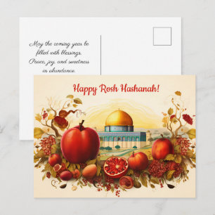 ✡️ Rosh Hashanah med Dome of Sten & äpple Vykort