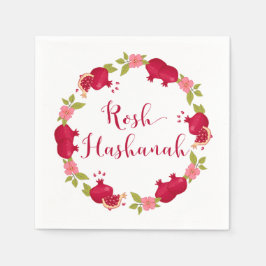 Rosh Hashanah New Year Pomegranate Flower Wandan Pappersservett