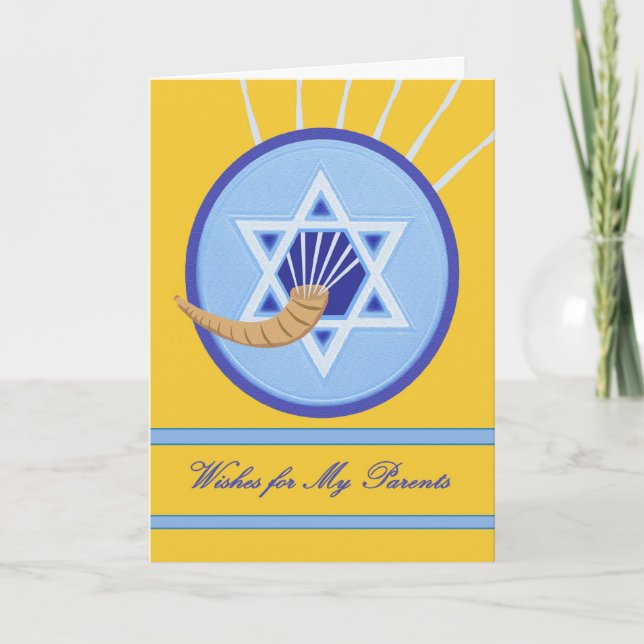 Rosh Hashanah-önskningar för föräldrar Helgkort (Framsida)