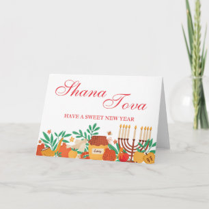 Rosh Hashanah Shana Tova Card, jude nyåret Kort