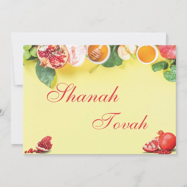 Rosh Hashanah - Shana Tova Jewish New Year Helgdag Kort (Framsida)