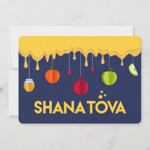 Rosh Hashanah SHANA TOVA Judiskt nyår Julkort