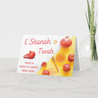 Rosh Hashanah - Shana Tova Judiskt nyår vikta Kort