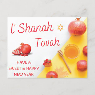 Rosh Hashanah - Shana Tova, nyår för judisk sötsak Vykort