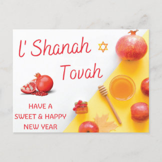 Rosh Hashanah - Shana Tova, nyår för judisk sötsak Vykort